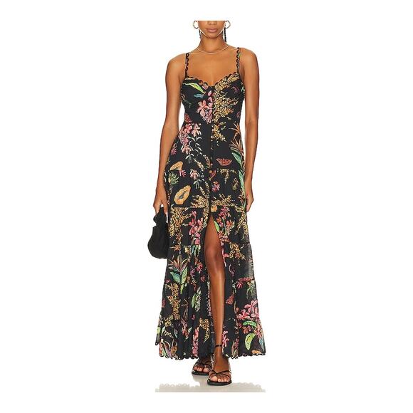 Charo Ruiz 'Melia' Black Cotton Dress Size M